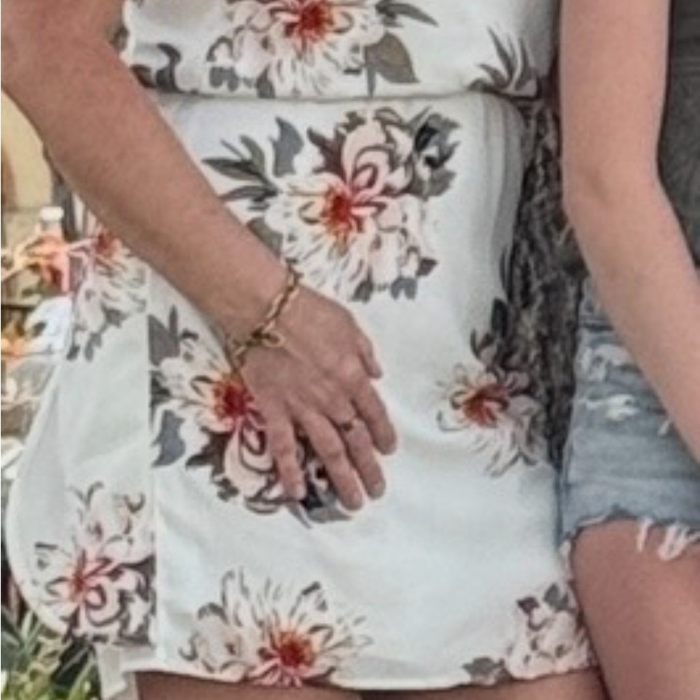 Floral Print White Dress